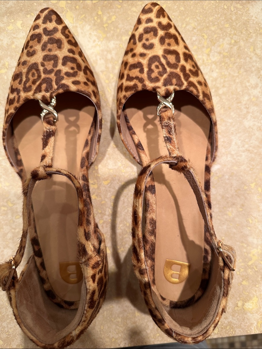 Bared Footwear Leopard-Print Pointed Slingback Flats in Brown - Picture 6 of 13